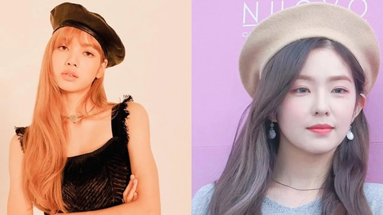 10 K-Pop Idol Cewek Stylish Pakai Topi Baret, Lisa BLACKPINK - Irene Red Velvet