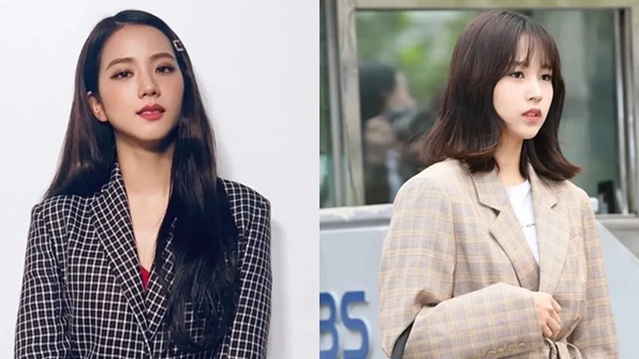 10 K-Pop Idol Cewek Tampil Chic Pakai Coat Kotak-Kotak, Jisoo BLACKPINK - Mina TWICE