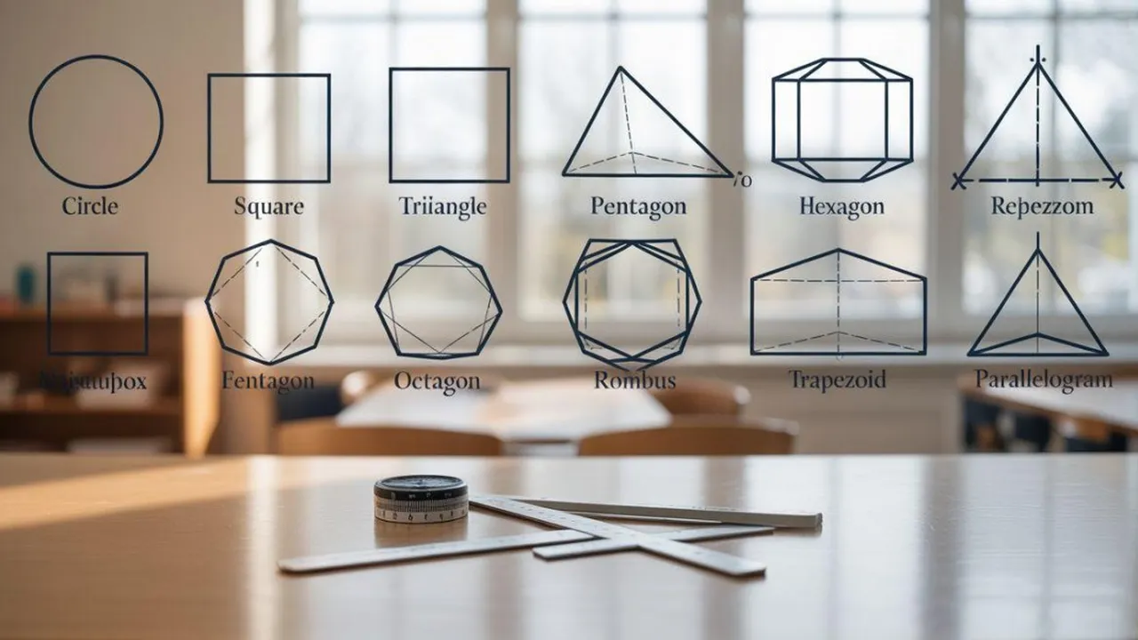 10 Nama Bangun Datar: Mengenal Bentuk Geometri Dasar dalam Matematika