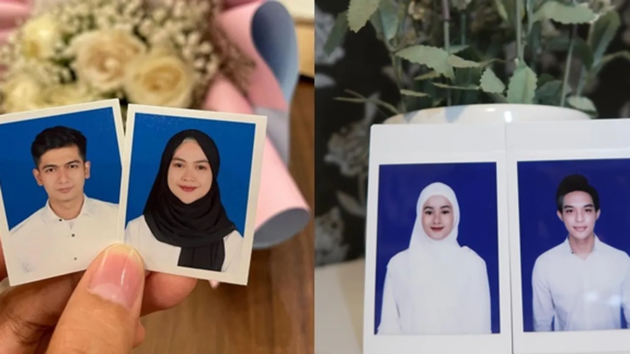 10 Pasfoto Pasangan Seleb Ala Buku Nikah, Disebut Punya Paras yang Mirip - Jodoh Nggak Kemana