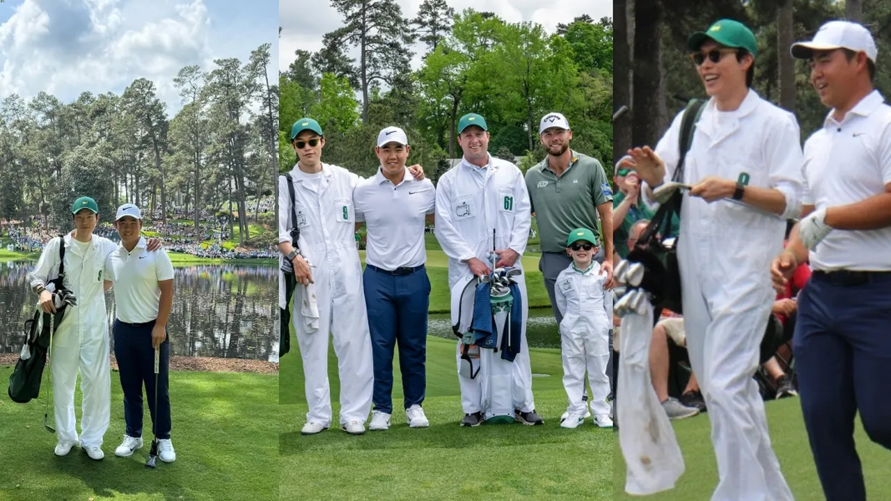 10 Potret Ryu Jun Yeol Jadi Caddie untuk Pegolf Tom Kim, Tuai Kontroversi Karena Ini...