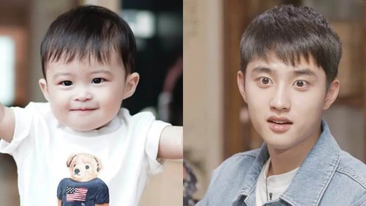 11 Foto Kemiripan Raphael Moeis dan D.O. EXO, Duo Ganteng Imut!