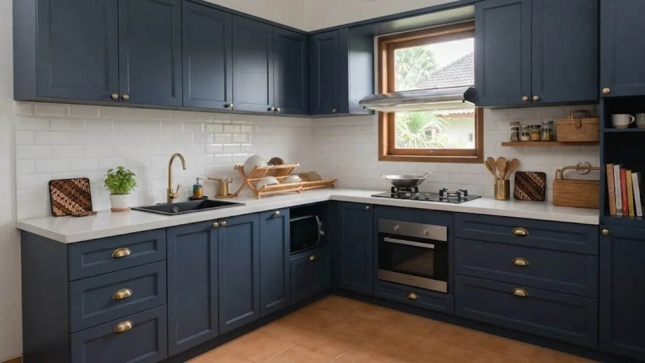 11 Inspirasi Warna Kitchen Set, Modern dari Putih sampai Navy