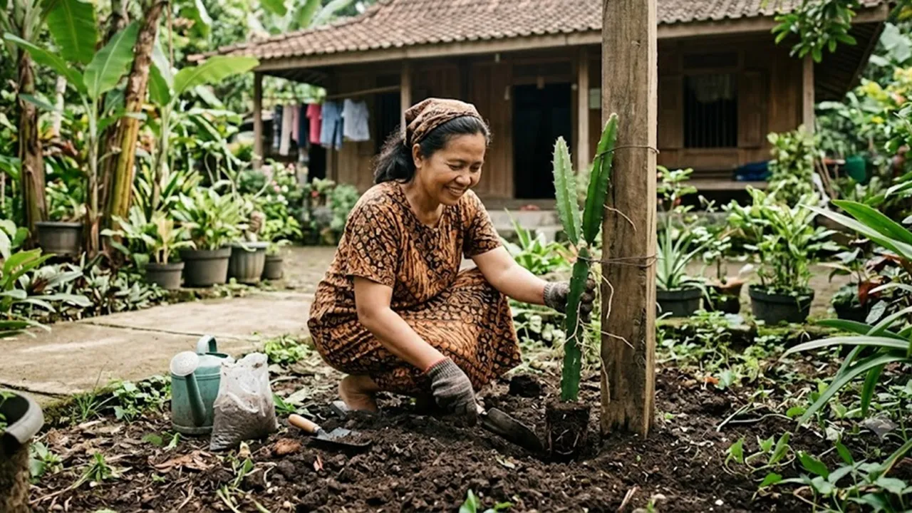 12 Cara Menanam Pohon Buah Naga agar Cepat Berbuah, Hasil Lebat dan Manis