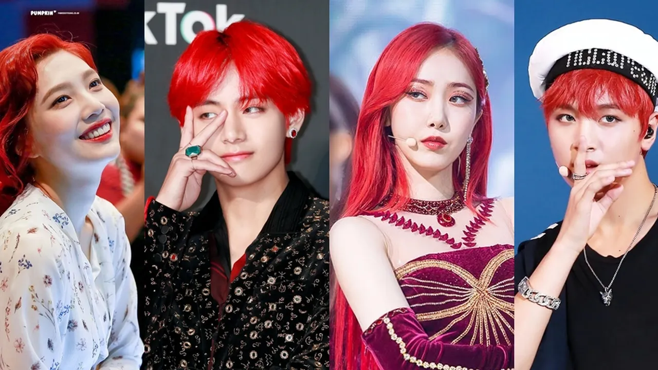 15 Idol K-Pop Paling Ikonik dengan Rambut Merah Pilihan Netizen Korea