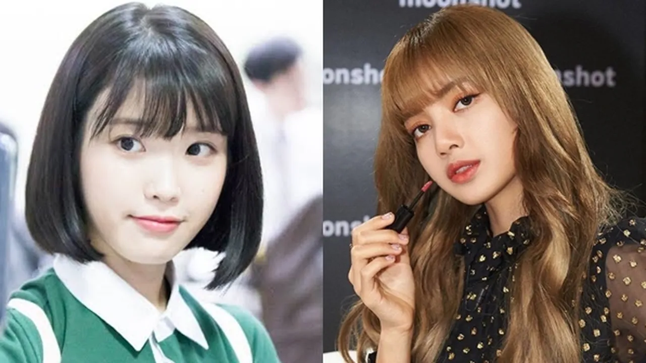 15 K-Pop Idol Cewek Paling Cocok Dengan Rambut Poni Depan, IU - Lisa BLACKPINK