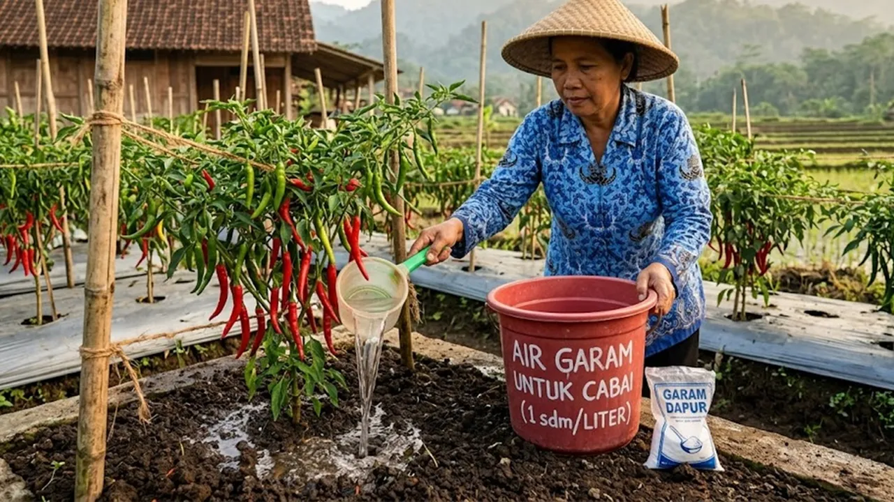 4 Cara Membuat Air Garam untuk Tanaman Cabai agar Tumbuh Subur dan Berbuah Lebat