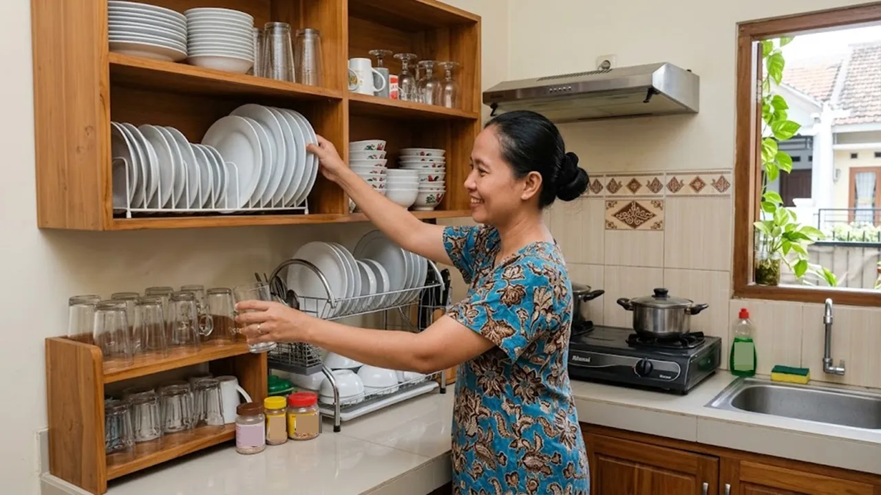 5 Cara Menata Piring dan Gelas di Dapur agar Hemat Tempat dan Tetap Rapi