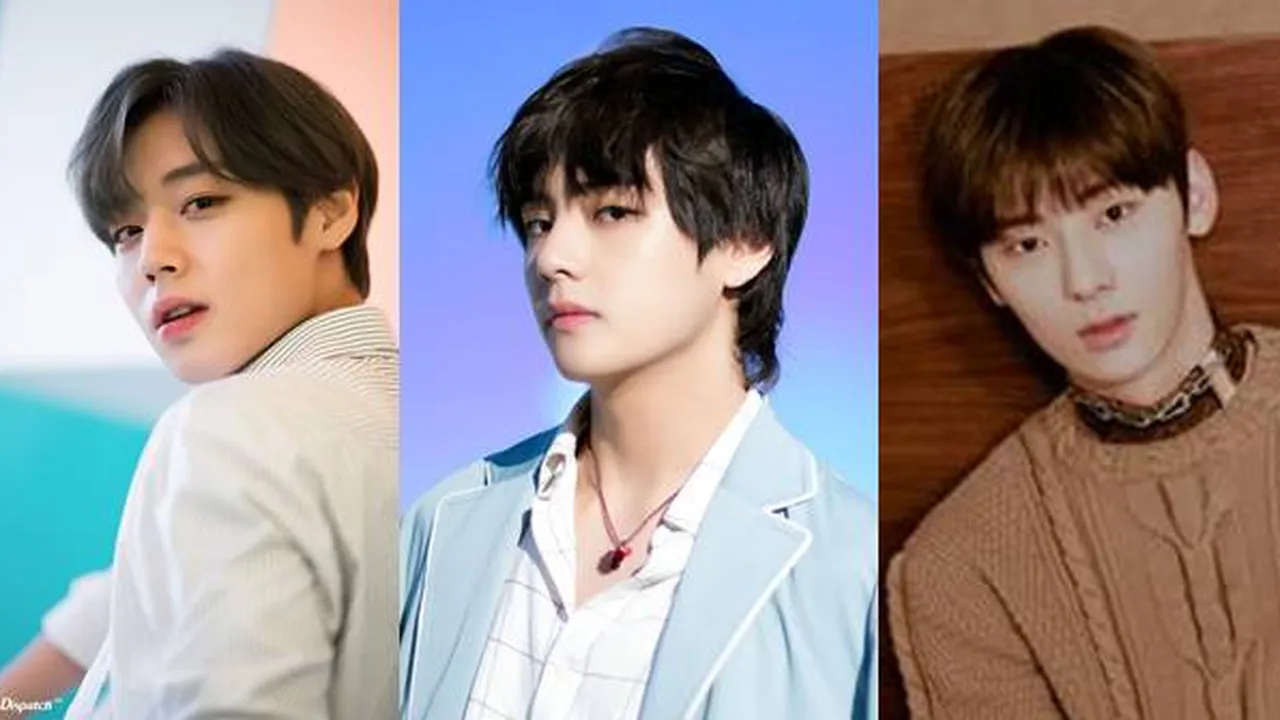 5 KPop Idol yang Jarang Pamer Dahi Terbuka, V BTS - Minhyun NU'EST