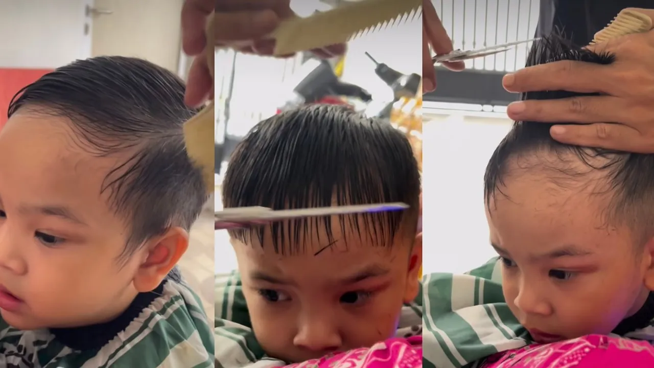 5 Potret Gala Sky Potong Rambut, Jadi Ganteng Maksimal