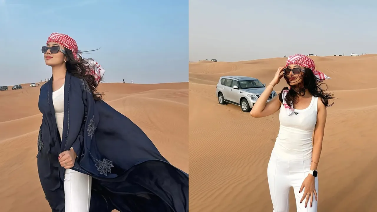 5 Potret Mayang Lucyana saat Liburan di Gurun Pasir Dubai