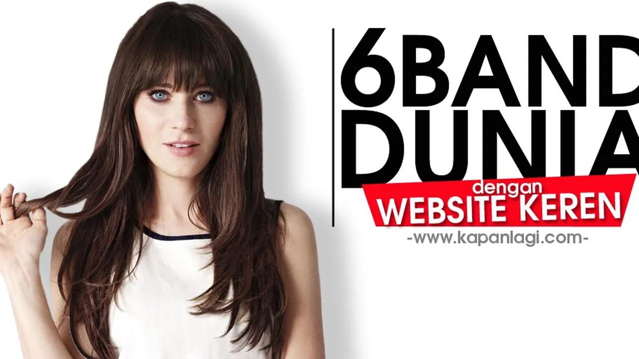 6 Band Dunia Dengan Desain Website Yang Gokil