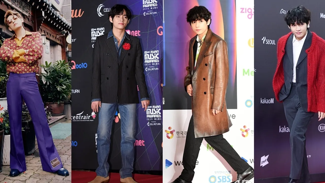 6 Kali V BTS Buktikan Diri Bisa Tampil Lebih Modis dari Model Fashion Show