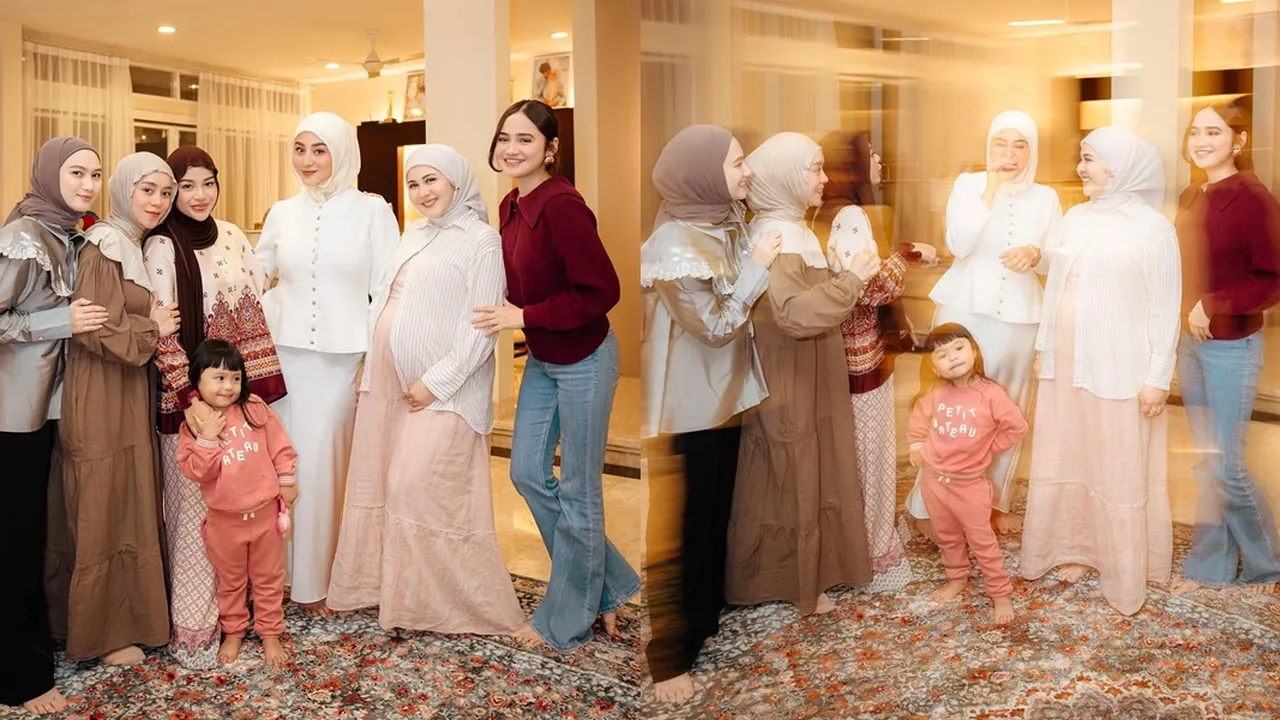 6 Potret Ameena Ikut Foto Bareng Geng Mamayu, Ekspresi dan Pose Gayanya Nggak Kalah
