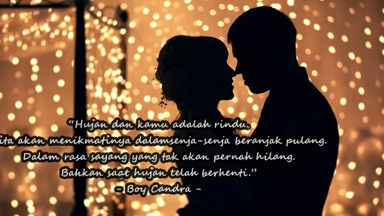 68 Kata-Kata Boy Candra Tentang Rindu, Romantis dan Menyentuh Hati