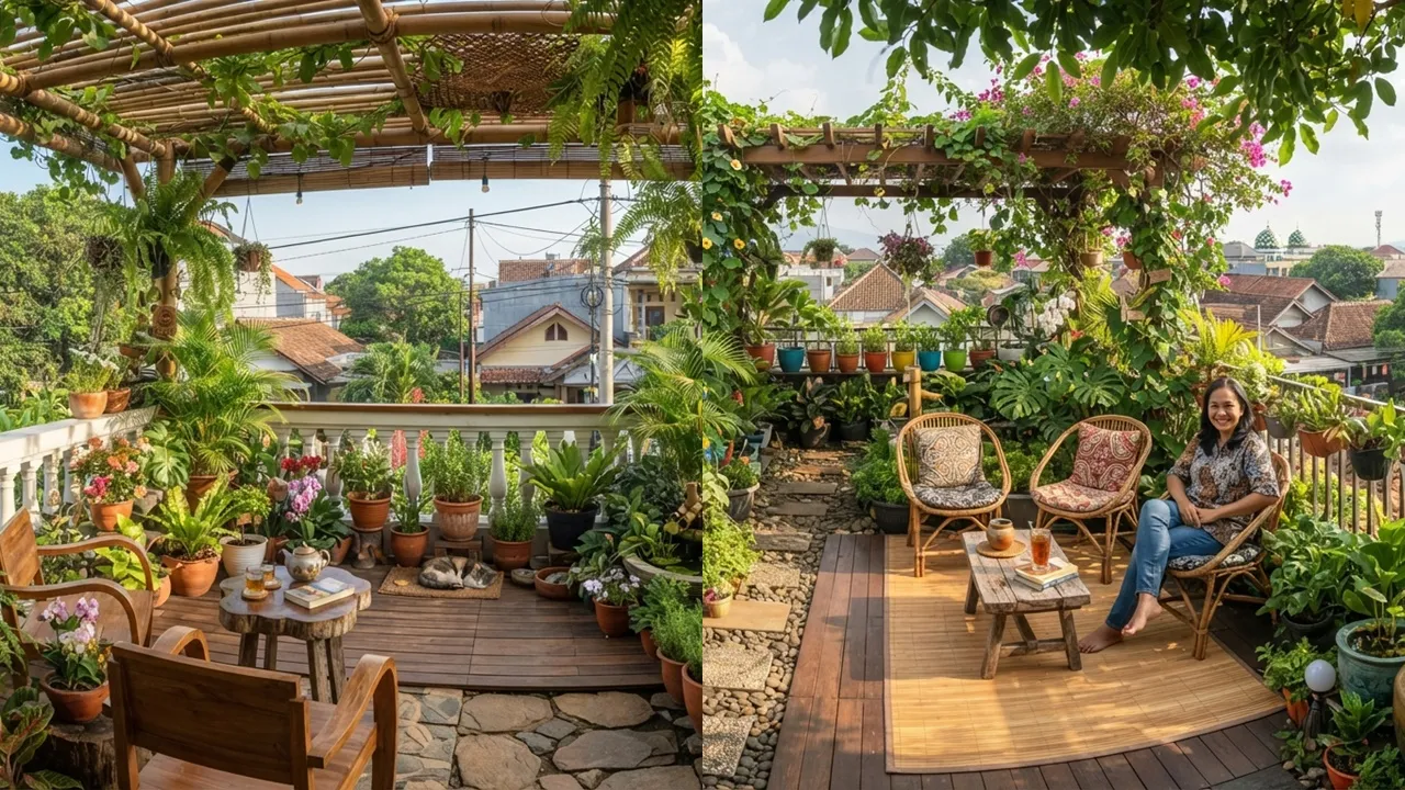 7 Cara Memanfaatkan Dak Rumah yang Panas Menjadi Taman Kecil