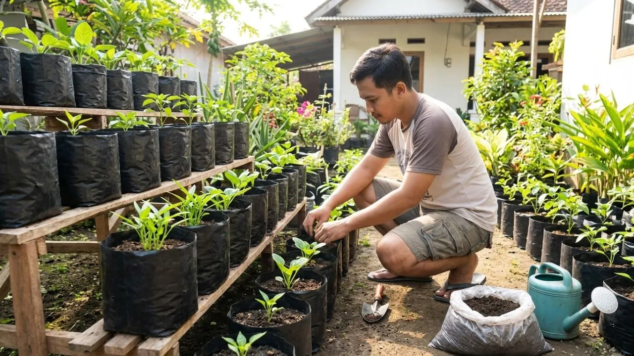 Rahasia Kebun Sayur di Rumah Sempit dengan Polybag yang Mudah Dirawat