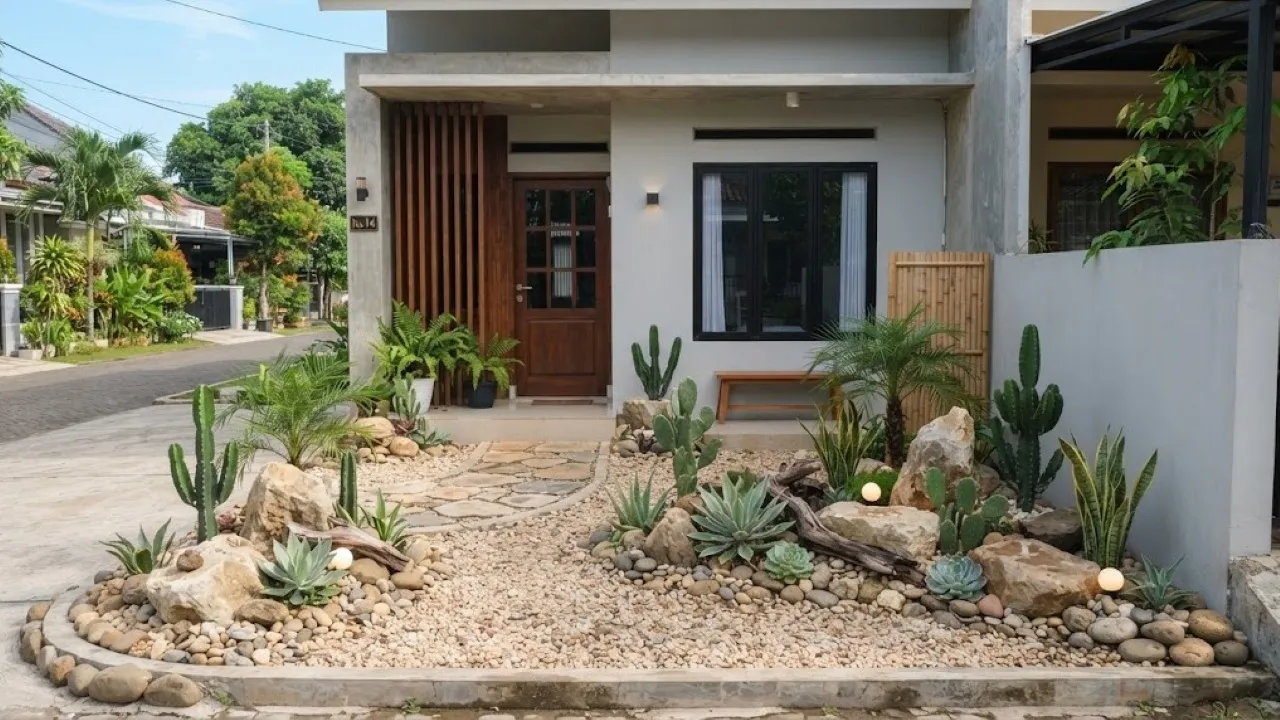 7 Cara Membuat Taman Kering agar Tidak Terlihat seperti Halaman Kosong Tapi Tetap Estetik