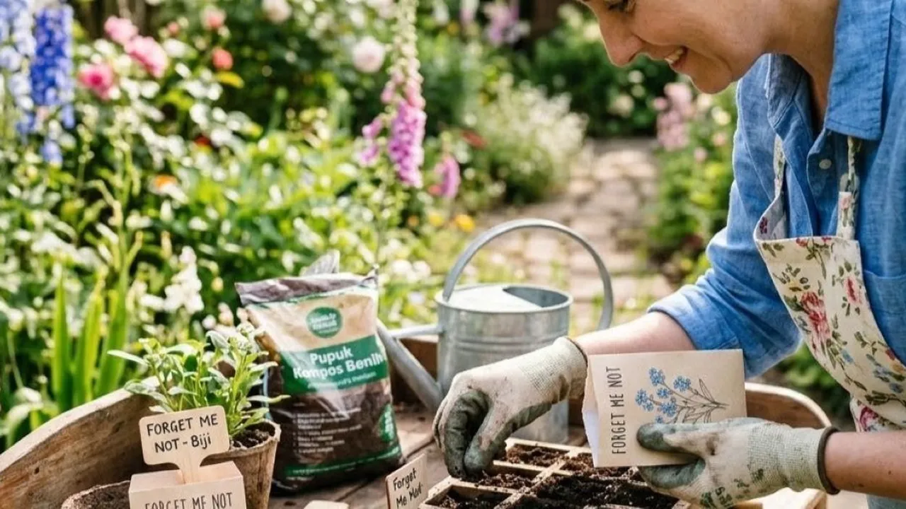 7 Cara Menanam Bunga Forget Me Not dari Biji agar Cepat Berkecambah dan Rajin Berbunga