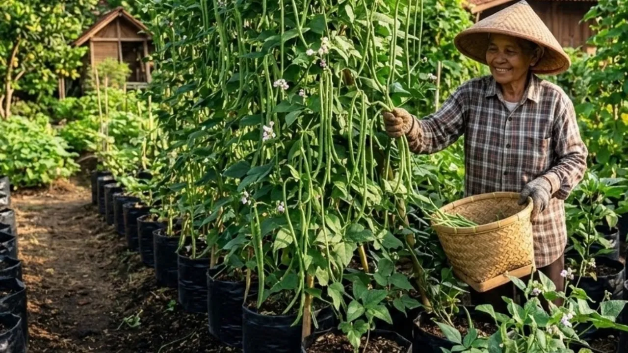 7 Cara Menanam Kacang Panjang di Polybag Agar Berbuah Lebat, Hasil Panen Lebih Maksimal