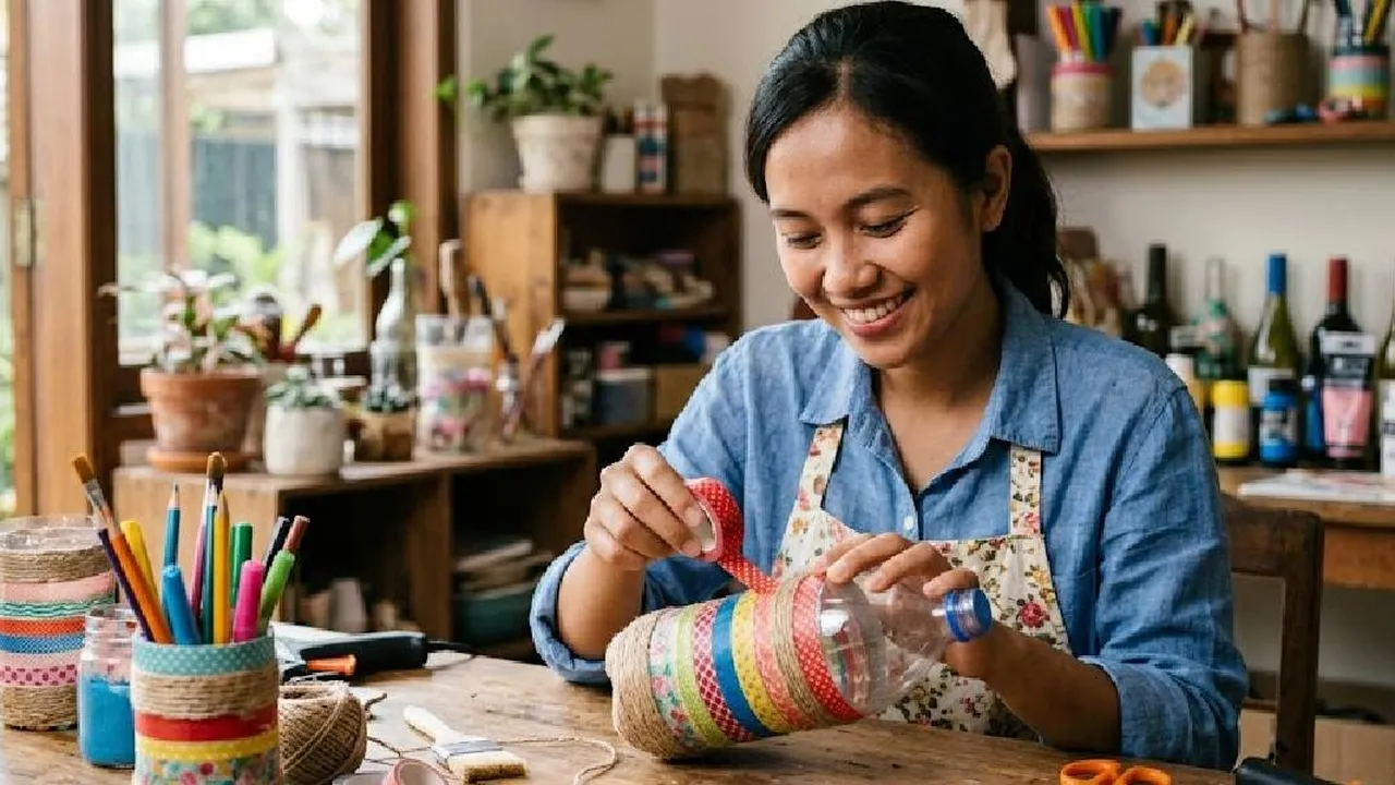 7 Ide Kreatif Membuat Tempat Pensil dari Botol Bekas, Modal Rp20 Ribuan yang Bernilai Jual