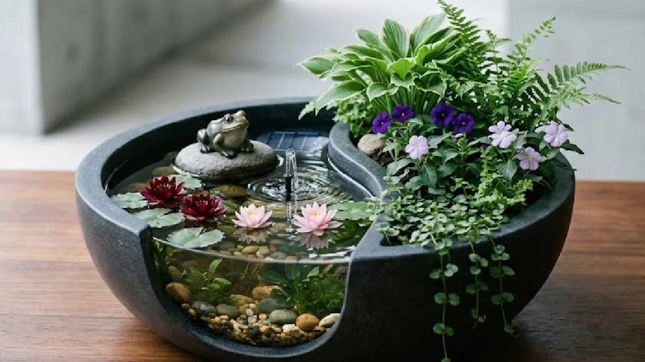 7 Inspirasi Kolam Mini Berpadu Pot Tanaman untuk Mempercantik Rumah Minimalis