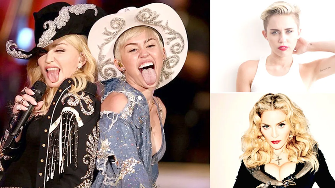 7 Kemiripan Madonna dan Miley Cyrus!