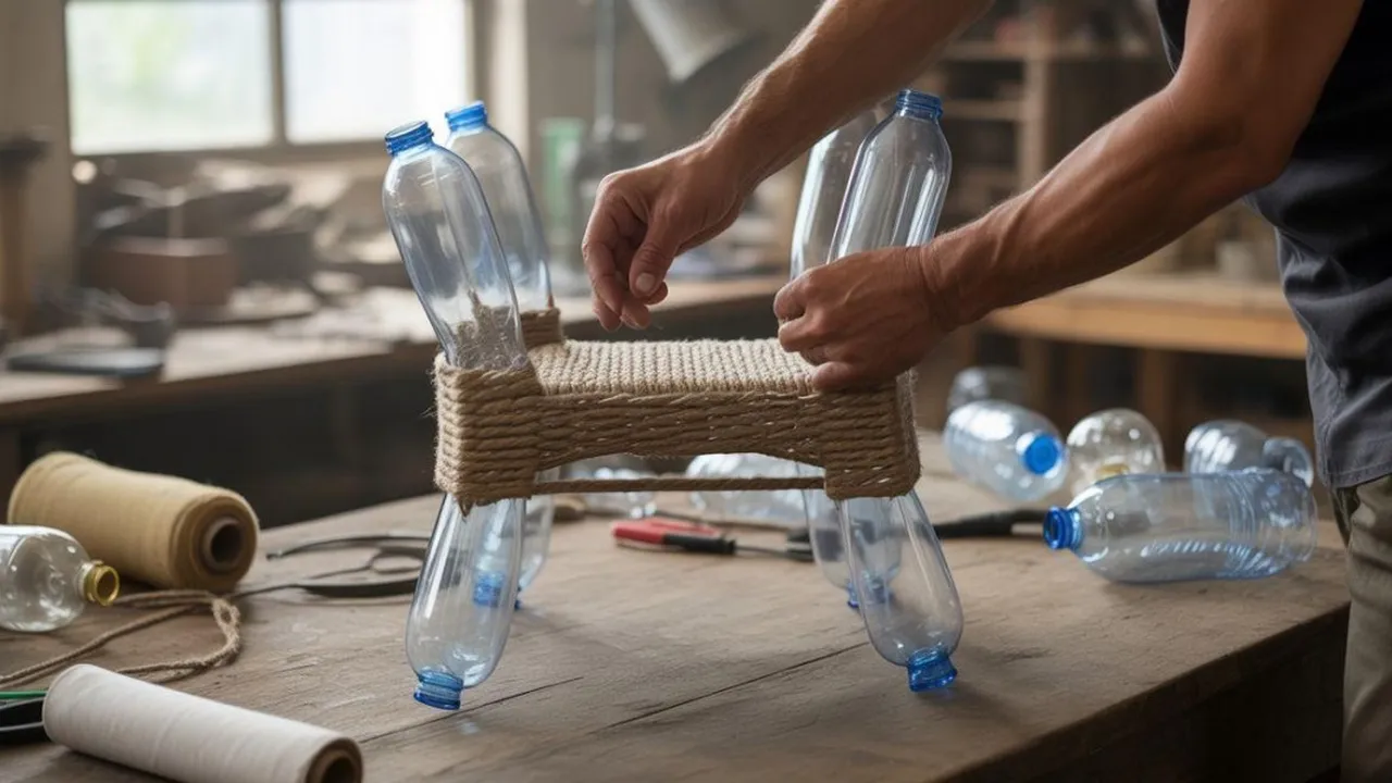 7 Langkah Membuat Kursi dari Botol Bekas, Modal Rp 50 Ribu Jadi Peluang Cuan