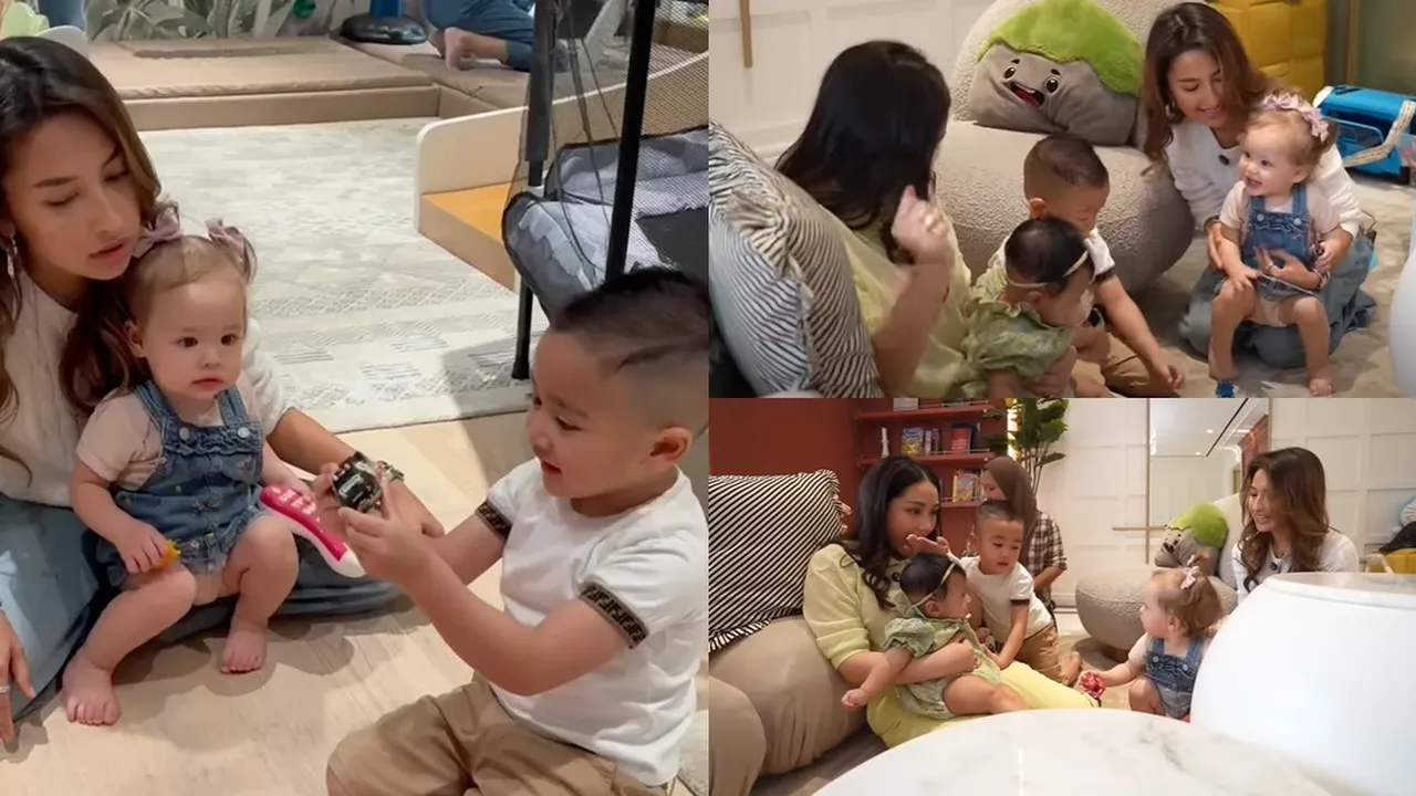 7 Momen Gemas Rayyanza dan Baby Lily Playdate Bareng Kamari, Penuh Keseruan Main di Rumah Andara
