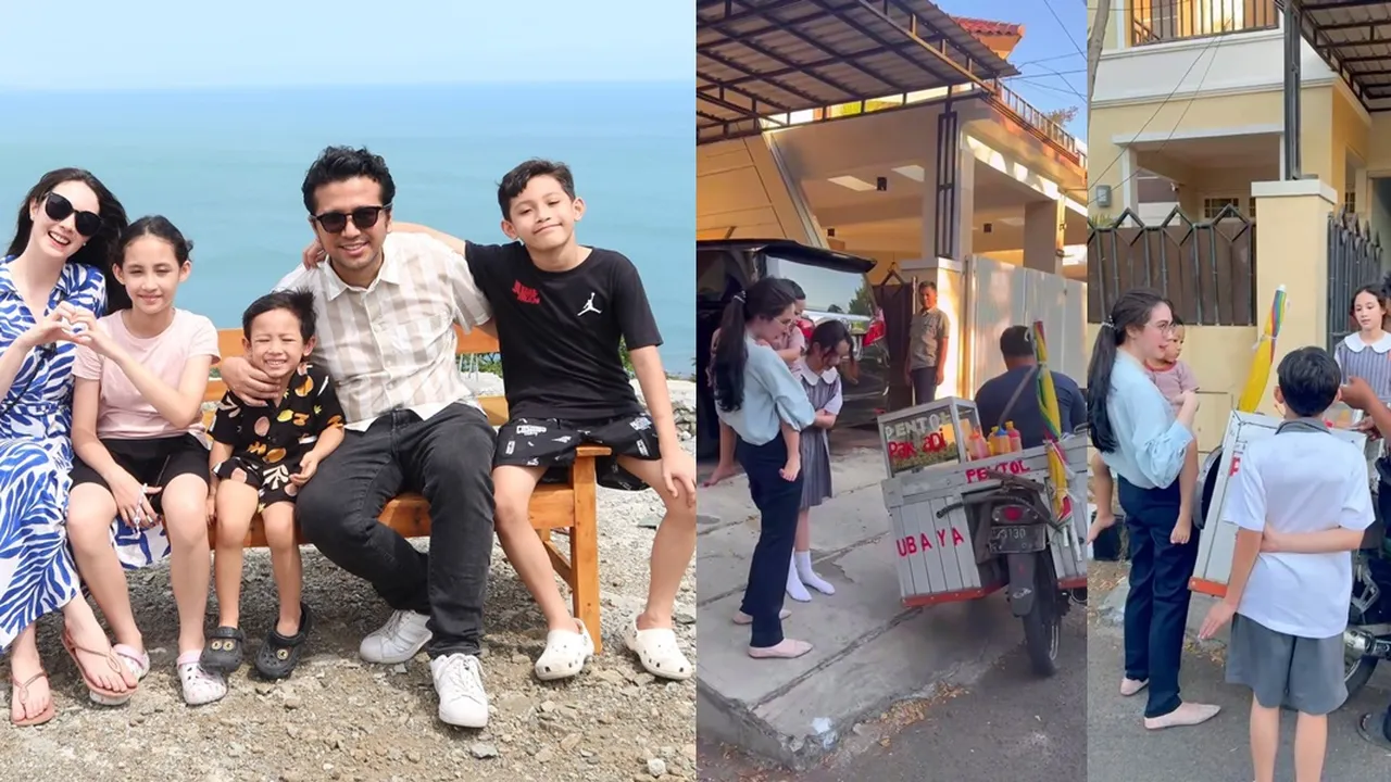 7 Potret Anak-Anak Arumi Bachsin Jajan Bakso Kompleks, Gaya Hidup Sederhana Tuai Pujian