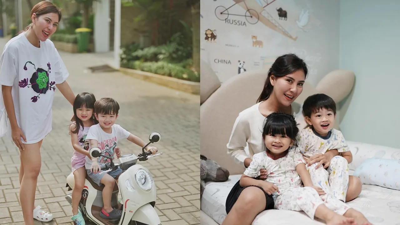 7 Potret Anak Kembar Syahnaz Sadiqah yang Sudah Pada Besar, Cantik dan Ganteng - Fotogenik dari Kecil