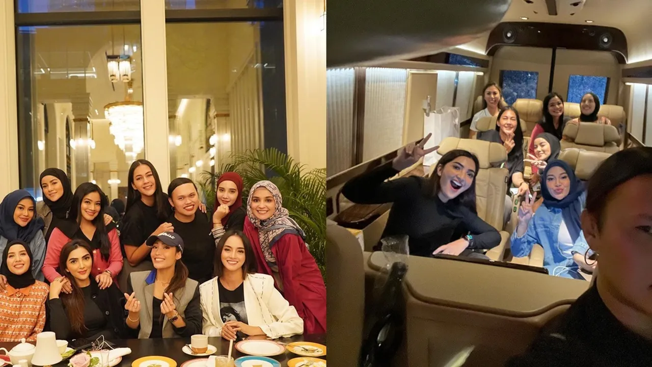 7 Potret Geng Cendol Kumpul Bareng, Seru Naik Bus Milik Ashanty bak Darmawisata