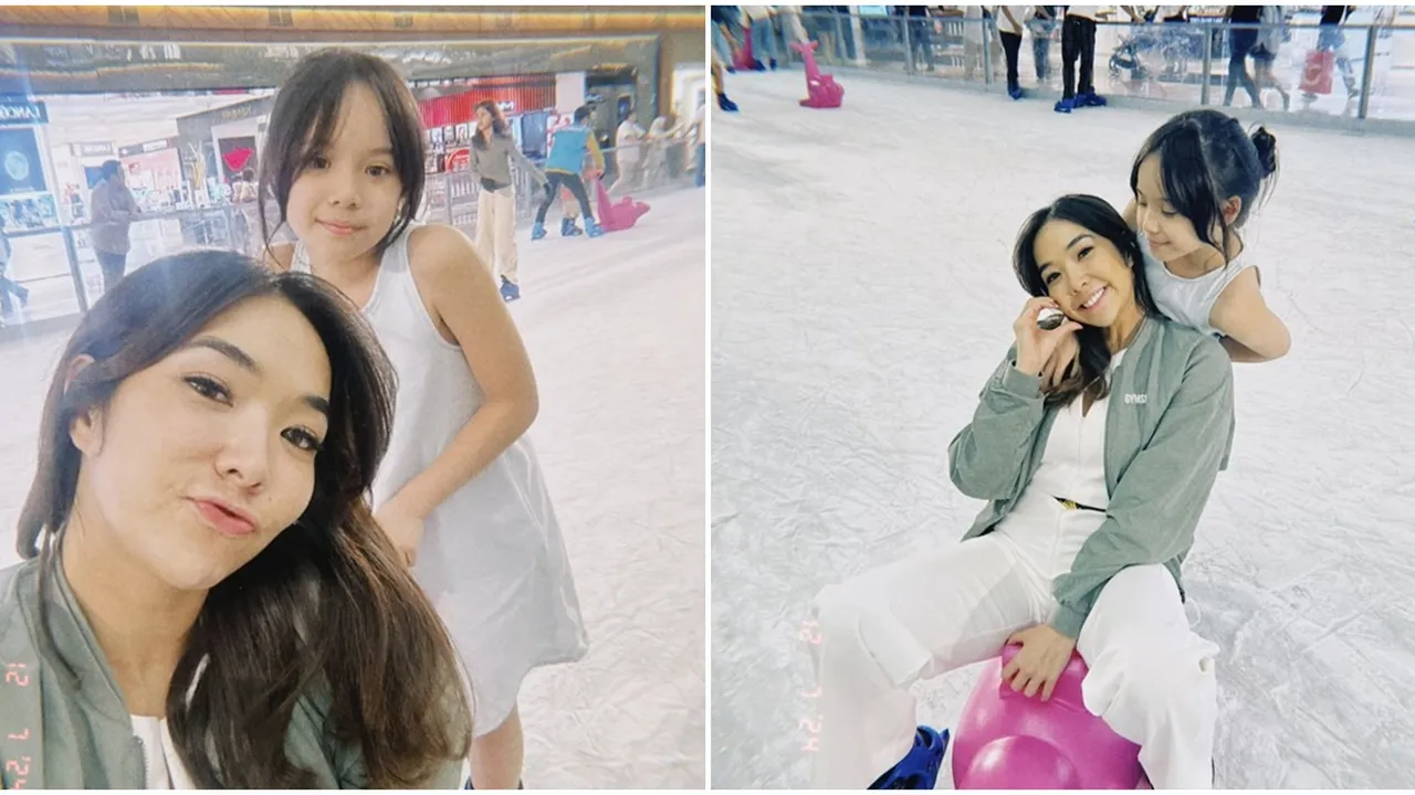 7 Potret Gisel dan Gempi Tunjukkan Kekompakan Saat Ice Skating, Begini Keseruannya!