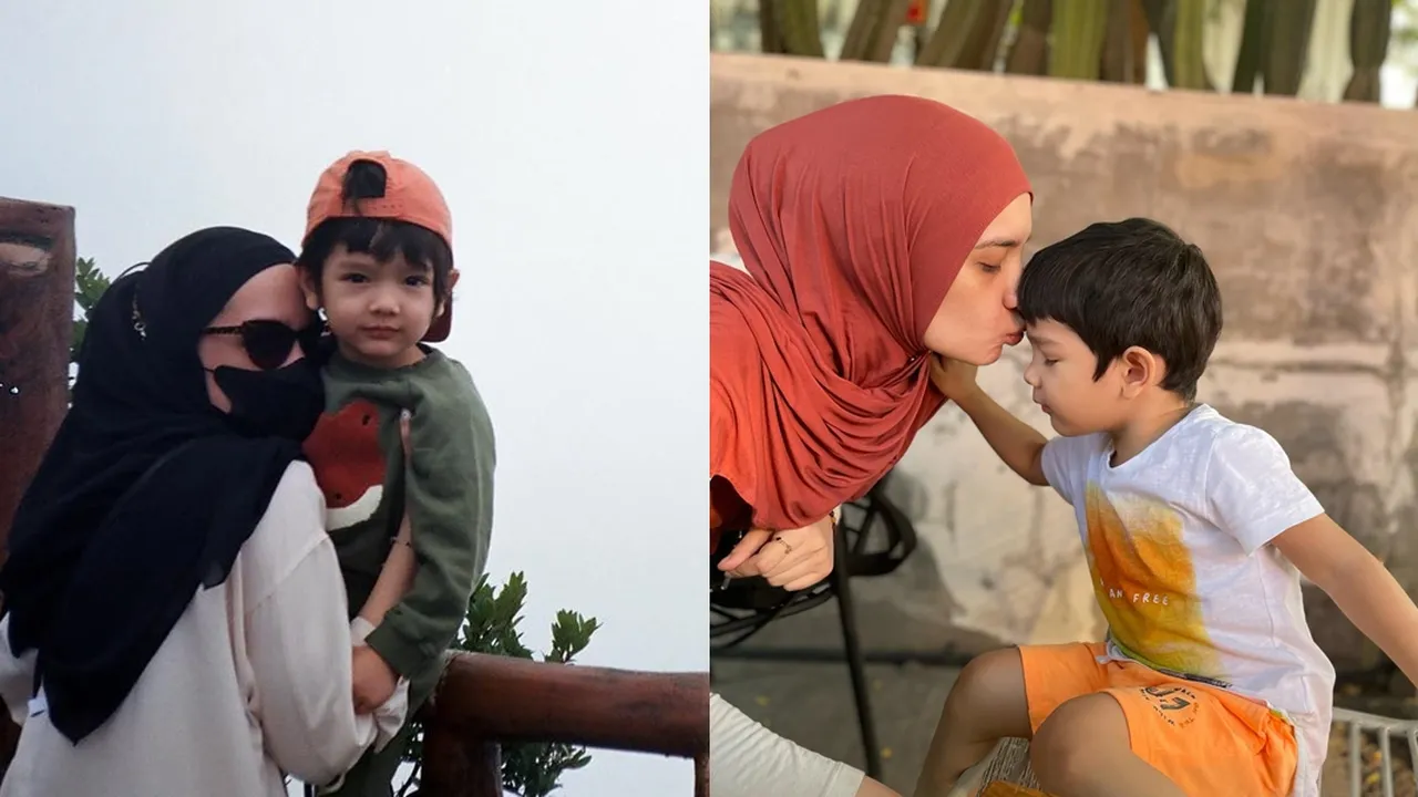 Makin Ganteng, Ini 7 Potret Ibrahim Anak Arya Saloka dan Putri Anne