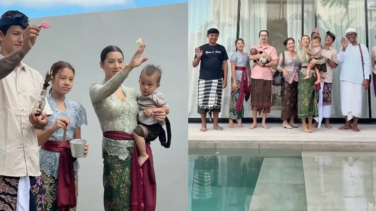7 Potret Jennifer Bachdim dan Keluarga Lakukan Upacara Melaspas untuk Rumah Baru