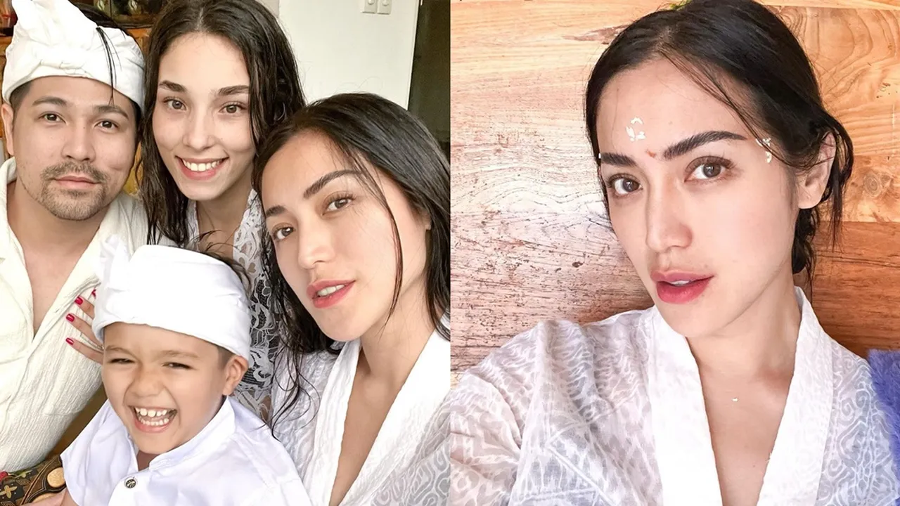 7 Potret Jessica Iskandar dan Keluarga Lakukan Upacara Melukat, Netizen Malah Bahas Soal Agama
