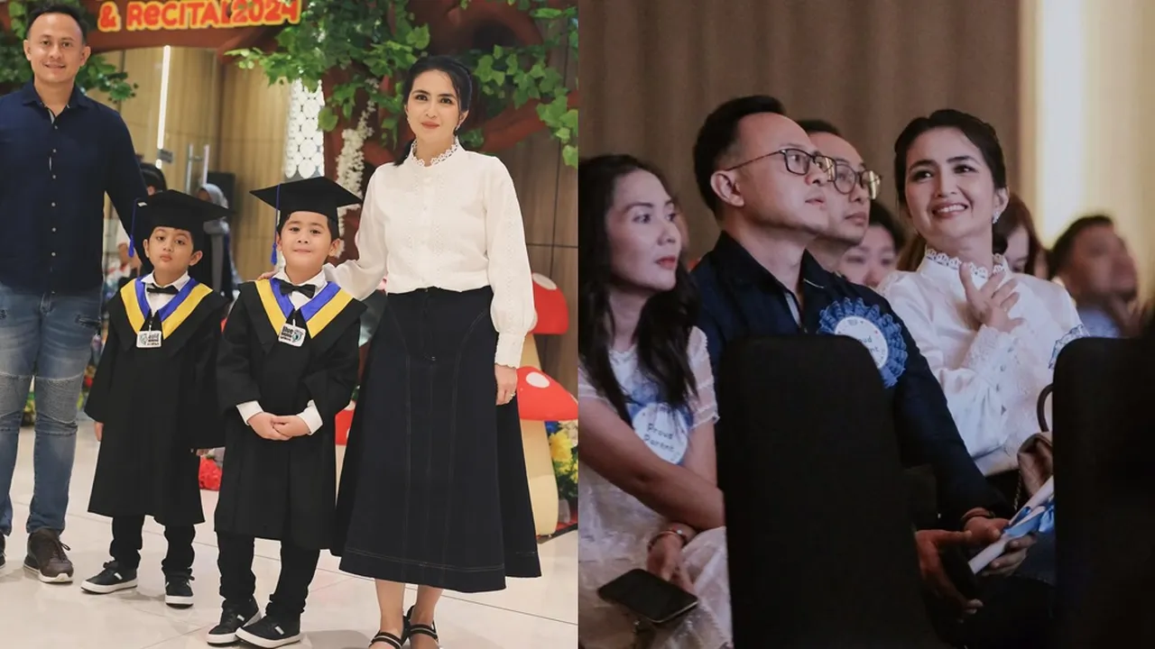 7 Potret Kadek Devi Hadir di Wisuda Anak Kembarnya, Penampilan Elegan dan Awet Muda
