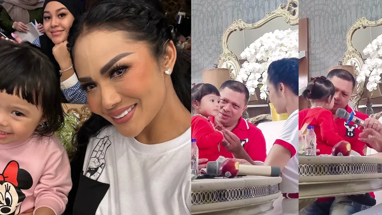7 Potret Kebersamaan Ameena Bareng Raul Lemos dan Kris Dayanti, Anteng Banget