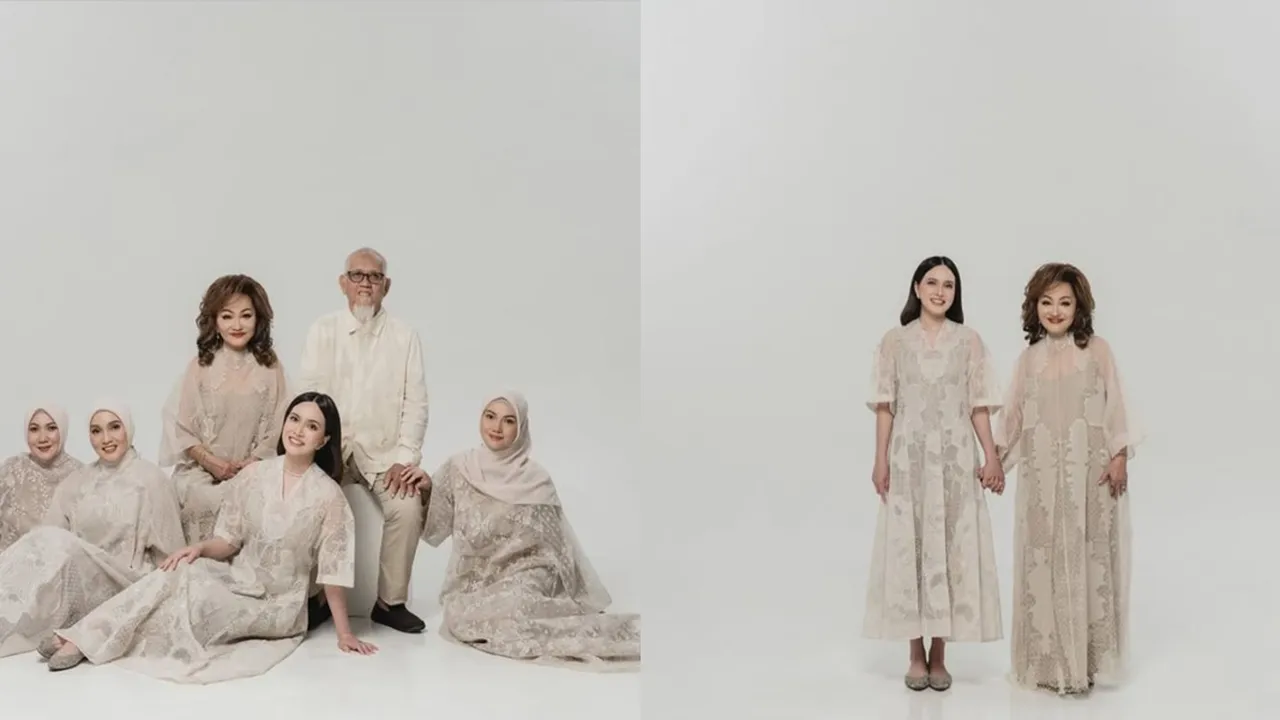 7 Potret Keluarga Besar Shandy Aulia yang Tampil Kompak dalam Busana Krem