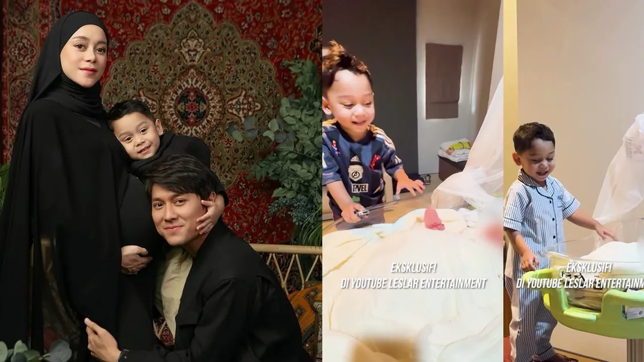 7 Potret Levian Anak Lesti dan Rizky Billar Bertemu dengan sang Adik yang Baru Lahir, Begini Reaksi Pertamanya