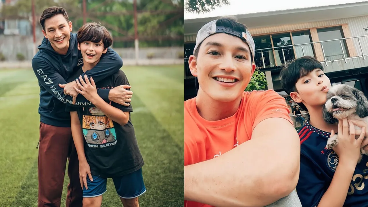 7 Potret Mike Lewis Bareng Kenzou Anak Semata Wayangnya, bak Kakak Adik