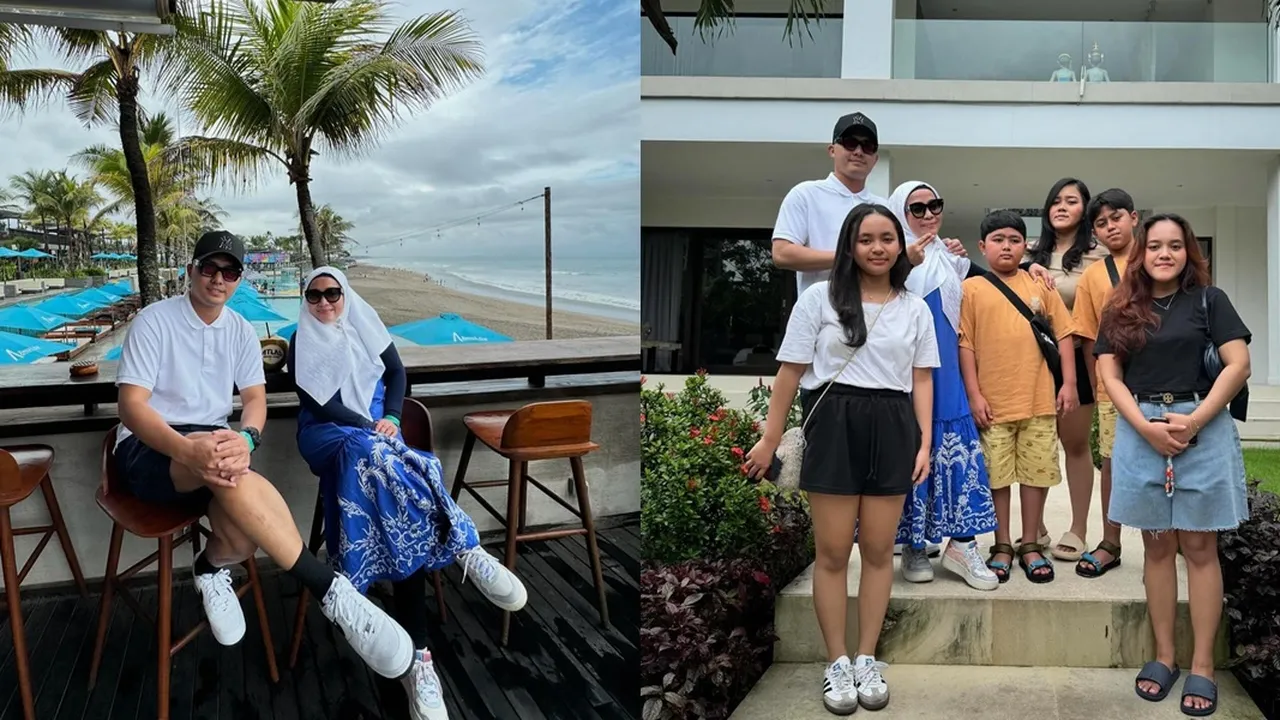 7 Potret Muzdalifah Liburan Bareng Suami dan Anak-Anak, Keluarga Harmonis