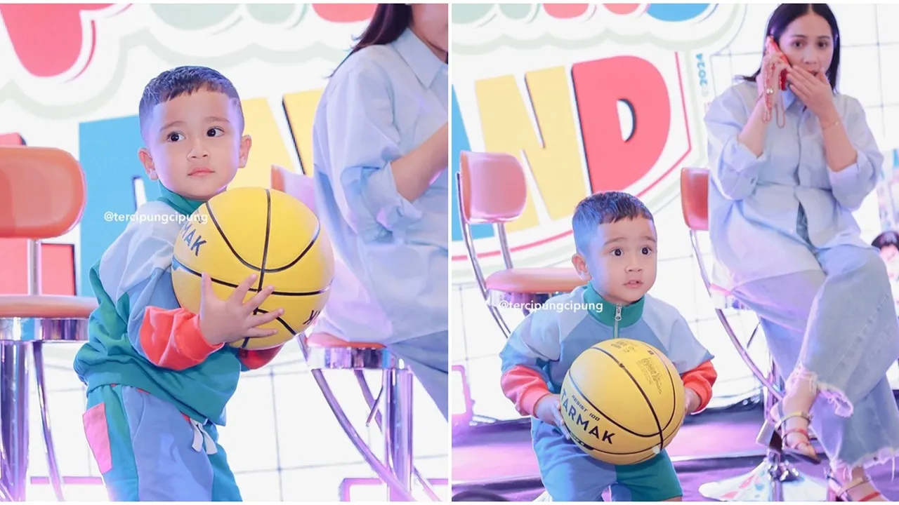 7 Potret Rayyanza di Main Bola Basket yang Bikin Netizen Kagum