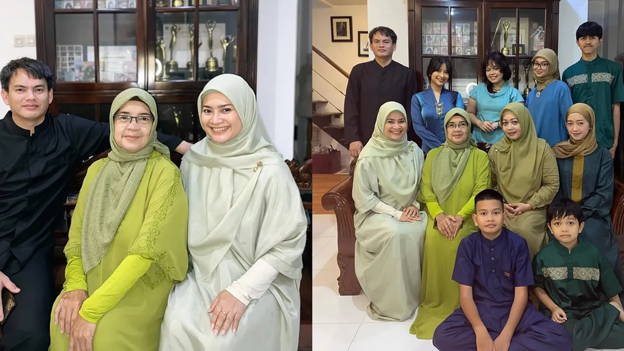 7 Potret Rumah Tangga Harmonis Ikke Nurjanah dan Suami yang Usianya Lebih Muda, Rayakan Lebaran Bareng Keluarga