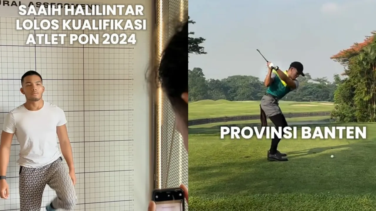 7 Potret Saaih Halilintar Lolos Kualifikasi PON 2024, Jadi Atlet Golf