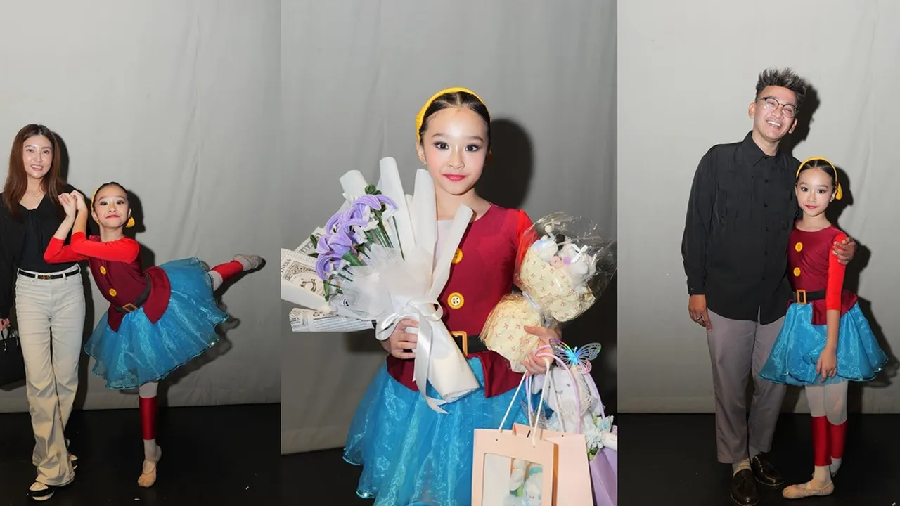 7 Potret Thalia Anak Sarwendah dan Ruben Onsu Perform Balet, Wajah Bermakeup Cantik Manglingi