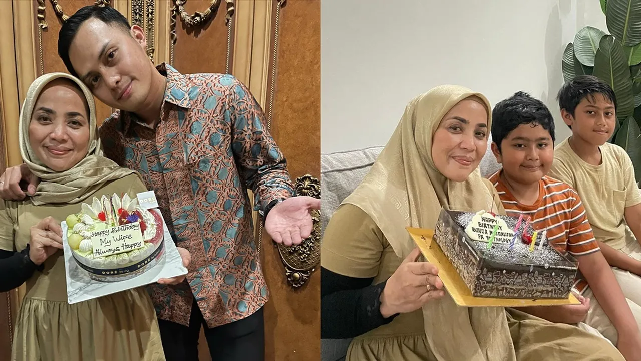 7 Potret Ultah Muzdalifah Dirayakan Bareng Suami dan Anak, Sederhana tapi Penuh Kehangatan