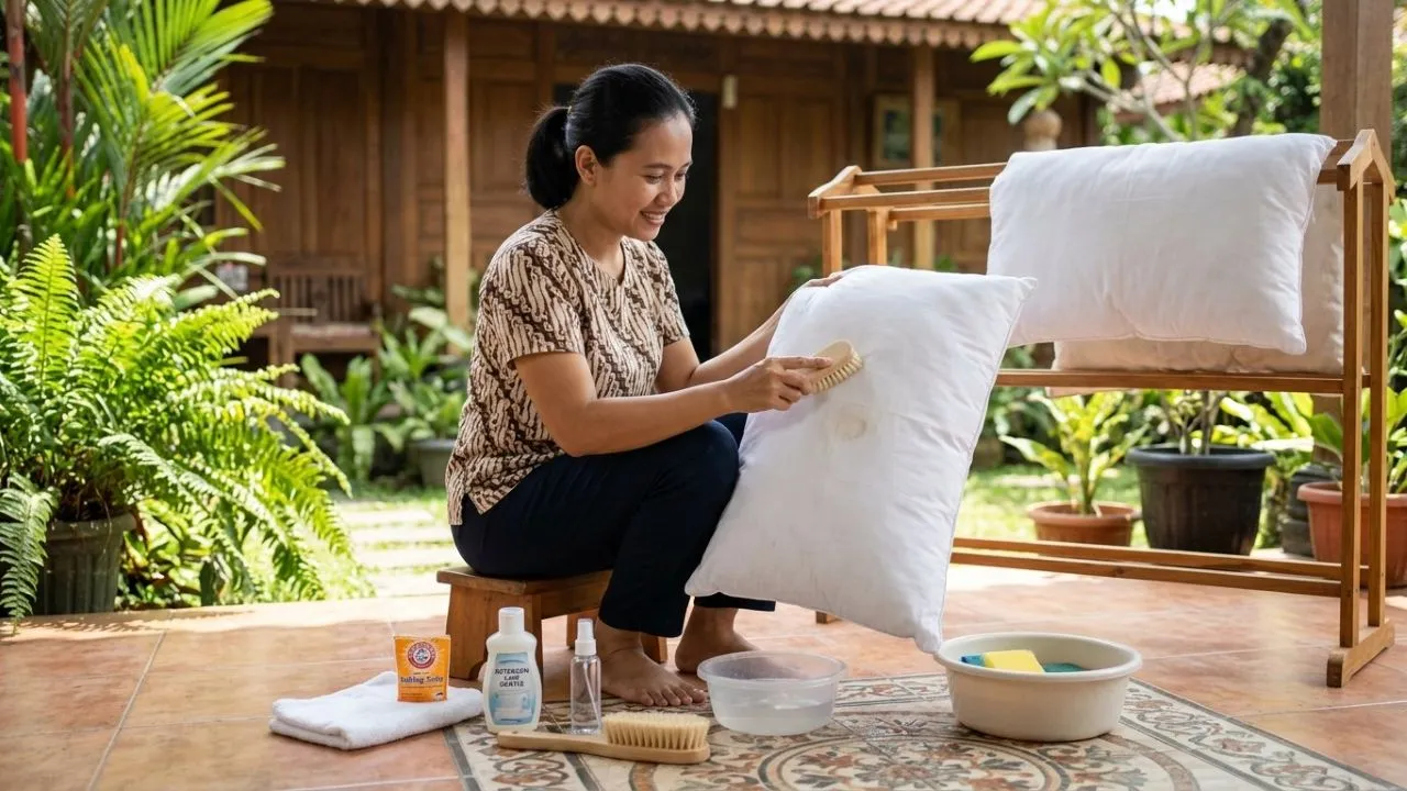 8 Cara Membersihkan Bantal yang Tidak Bisa Dicuci Mesin dengan Mudah