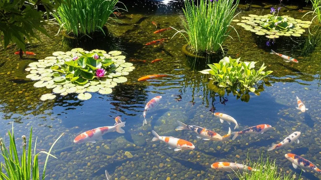8 Cara Menata Tanaman Hias dengan Kolam Koi Tanpa Bikin Air Keruh dan Tetap Sehat
