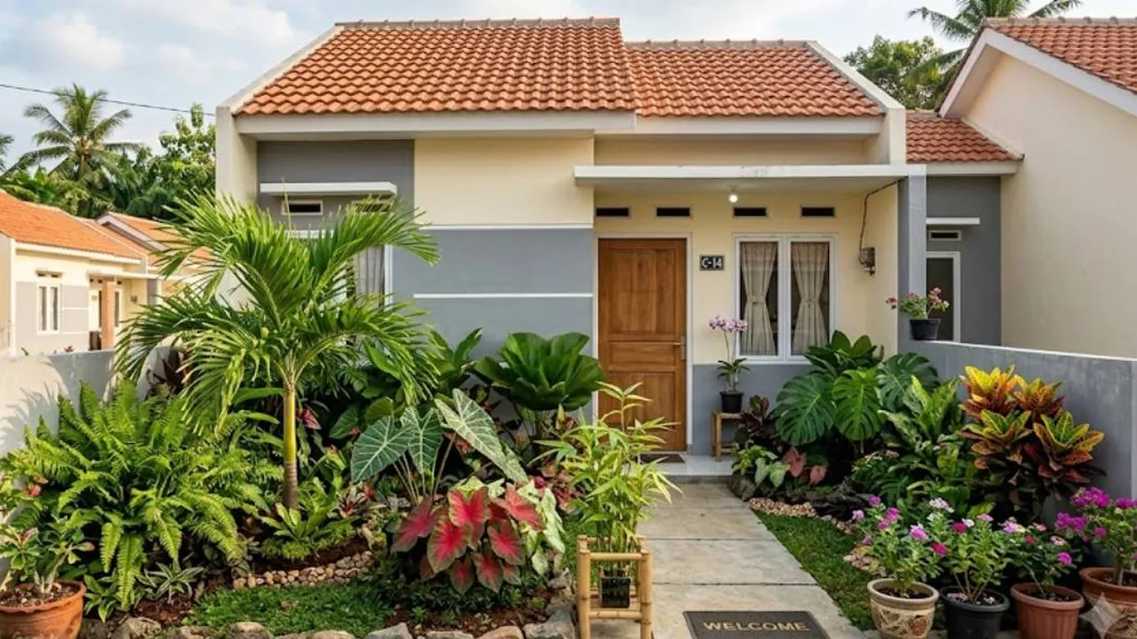8 Ide Taman Tropis Mini untuk Rumah Subsidi, Sulap Lahan Terbatas Jadi Asri